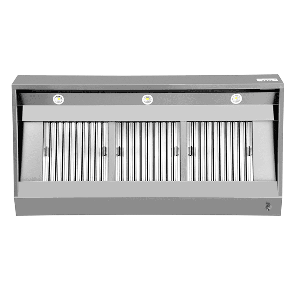 Hotte murale inox avec moteur intégré - L 1600 x P 950 x H 520 mm - 1800 m³/h - Unninox