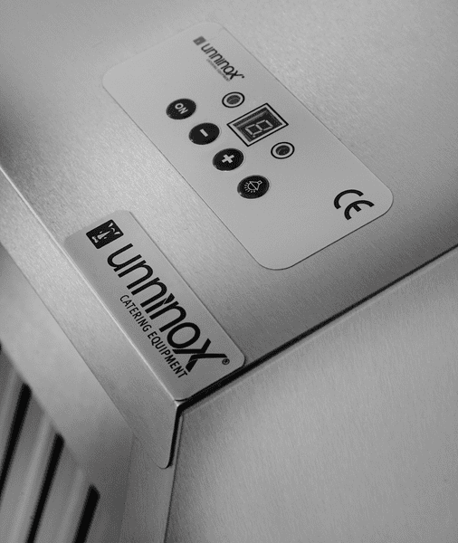 Hotte murale inox avec moteur intégré - L 1000 x P 950 x H 520 mm - 1400 m³/h - Unninox