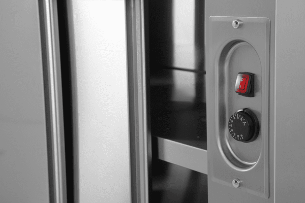 Meuble chauffant inox 1,5 kW 2 portes coulissantes sans dosseret - L 1000 x P 700 x H 850 mm - Unninox