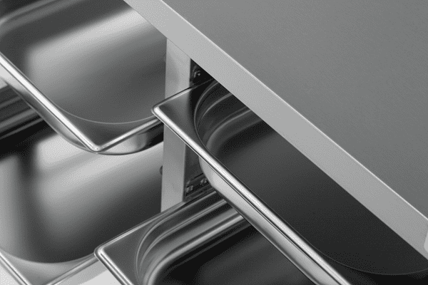 Support inox pour four mixte 8 niveaux GN 1/1 - L 900 x P 800 x H 700 mm - Unninox