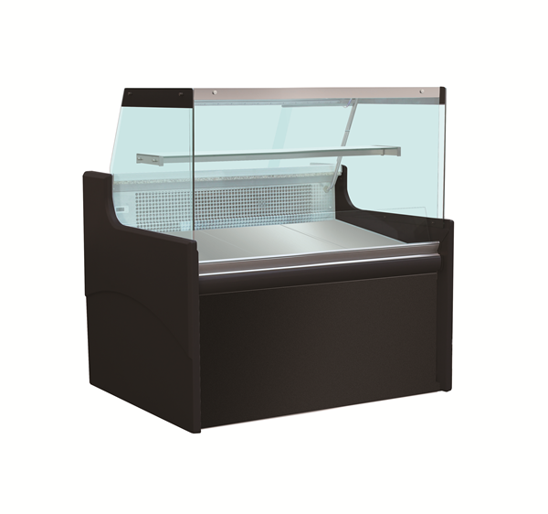 Vitrine réfrigérée viande vitrage droit 1 étagère 120 L - L 1280 x P 975 x H 1285 mm - Unninox