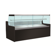 Vitrine réfrigérée viande vitrage droit 1 étagère 200 L - L 2480 x P 975 x H 1285 mm - Unninox