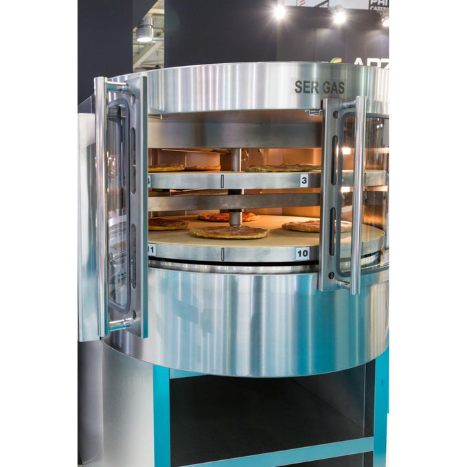 Four à pizza gaz à sole tournante 2 étages - sole Ø 980 mm - 24 kW gaz - RP2 - SER GAS - vue 4