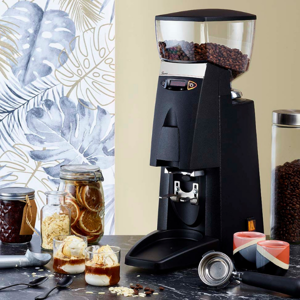 Moulin à café automatique noir support porte-filtre - 25 kg/h - 1100 W - N°55BAR - Santos - vue 1
