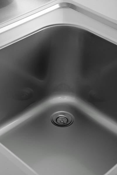 Plonge inox 1 bac à droite avec étagère basse - L 1200 x P 600 x H 850 mm - gamme Eco - Unninox