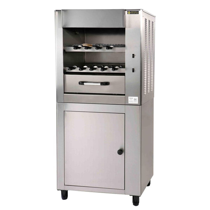 Churrasco charbon de bois 9 brochettes rotatives - 740 x 610 x 800 mm - SGK9 - SER GAS - vue 2