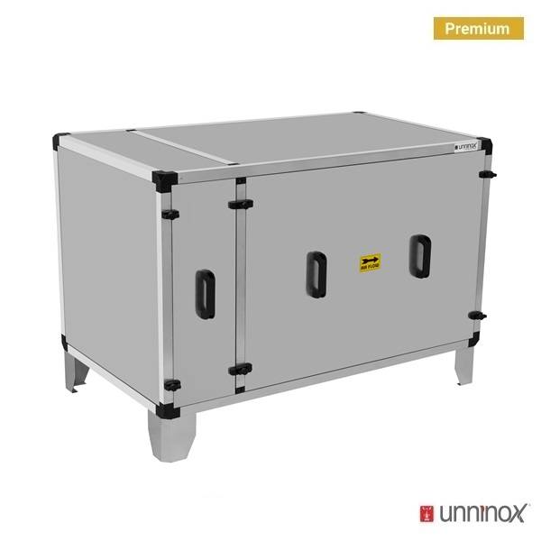 Caisson de purification d'air extrait avec moteur - 3000 m³/h - L 1200 x P 670 x H 670 mm - Unninox