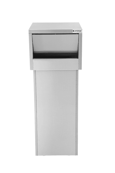 Poubelle inox 80 L - L 470 x P 470 x H 1250 mm - Unninox