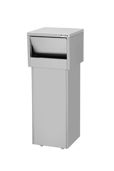 Poubelle inox 80 L - L 470 x P 470 x H 1250 mm - Unninox