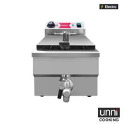 Friteuse électrique à poser 1 x 8 L - 3,25 kW 230 V - L 310 x P 525 x H 355 mm - Unninox