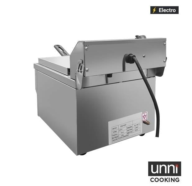 Friteuse électrique à poser 1 x 8 L - 3,25 kW 230 V - L 310 x P 525 x H 355 mm - Unninox
