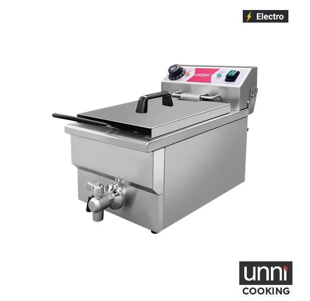 Friteuse électrique à poser 1 x 8 L - 3,25 kW 230 V - L 310 x P 525 x H 355 mm - Unninox