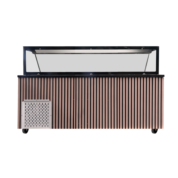 Saladette réfrigérée ventilée - 5 x GN 1/1 - 0/+8 °C - L 1880 x P 820 x H 855 mm - Unninox