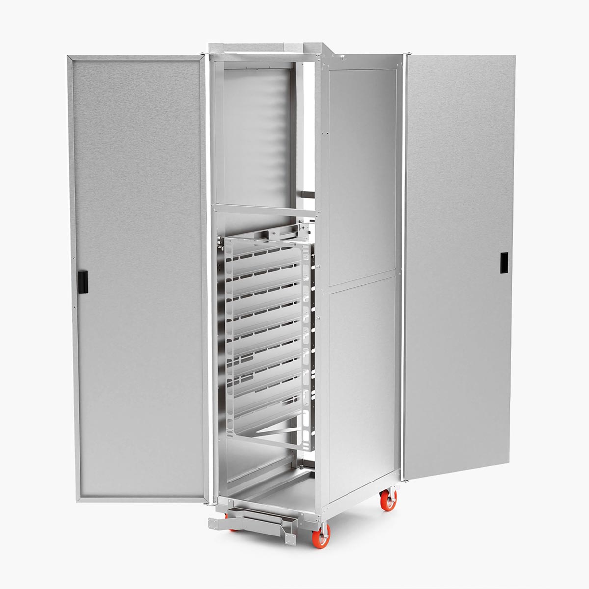 Chariot panier 1 x 10 - 600 x 400, sans porte - Support et glissière pour four - Venix