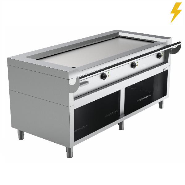 Plancha teppanyaki électrique 13,5 kW 400 V - L 1740 x P 770 x H 850 mm - Unninox