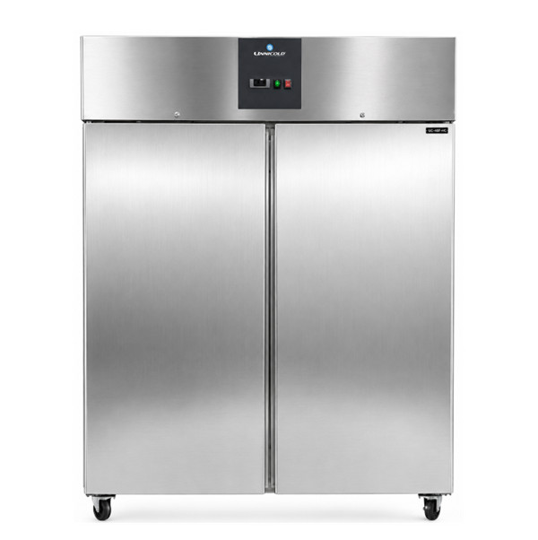 Armoire réfrigérée négative inox 2 portes - 1400 L - de -22 à -18 °C - classe E - L 1480 x P 830 x H 2010 mm - Unninox