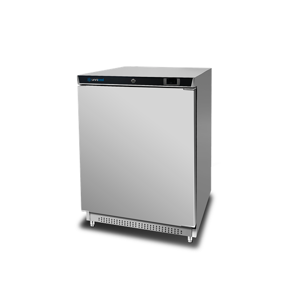 Armoire réfrigérée positive inox - 200 L - 1 porte pleine - L 600 x P 615 x H 920 mm - Unninox
