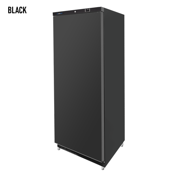 Armoire réfrigérée positive noire - 600 L - +2/+10 °C - froid statique ventilé - Unninox