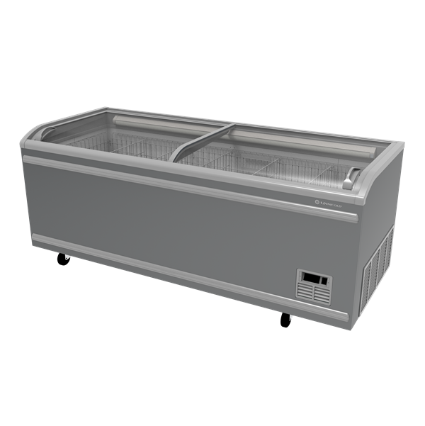 Congélateur coffre de supermarché 1000 L - gris - de -24 à -18 °C - 465 W - L 2500 x P 861 x H 850 mm - Unninox