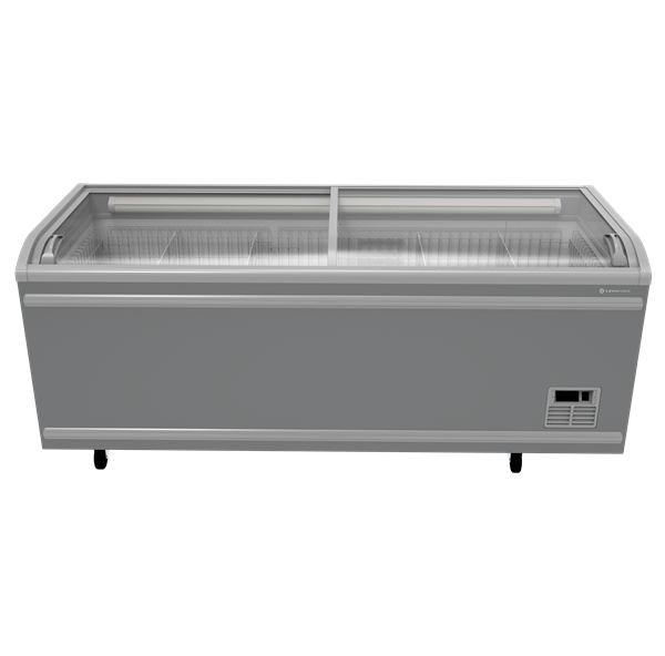 Congélateur coffre de supermarché 1000 L - gris - de -24 à -18 °C - 465 W - L 2500 x P 861 x H 850 mm - Unninox