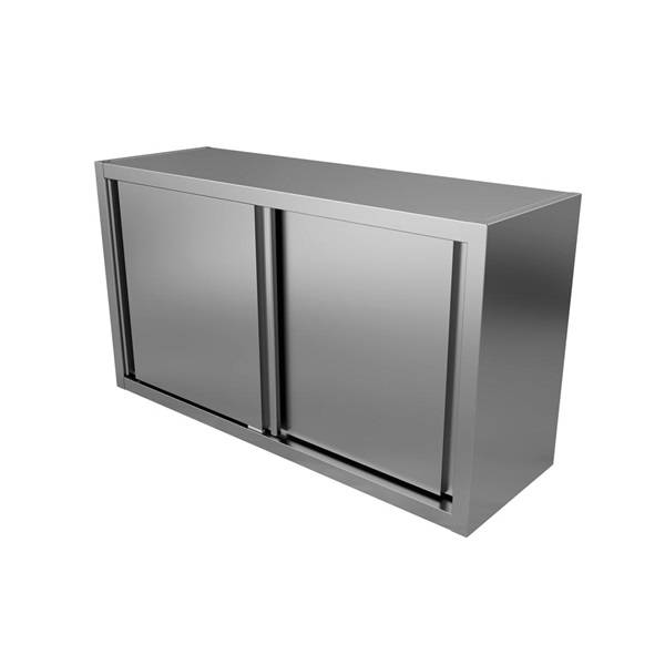 Armoire inox suspendue 2 portes coulissantes - L 1800 x P 400 x H 800 mm - Unninox