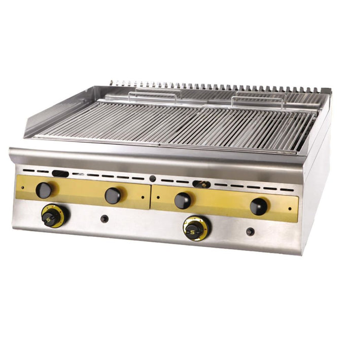 Grill gaz à eau 2 brûleurs - grille 750 x 515 mm - 18 kW gaz - WG8S7 - SER GAS - vue 1