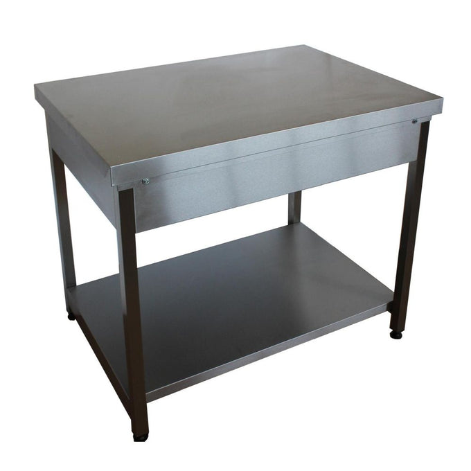 Table inox de travail 1500 x 700 mm - H 860 mm - WT150 - SER GAS - vue 1