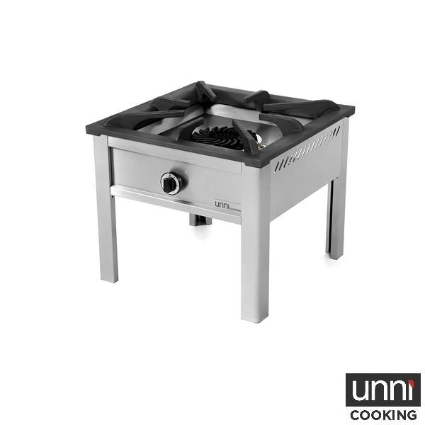 Réchaud gaz à poser 1 feu - 10 kW - L 500 x P 500 x H 530 mm - Unninox
