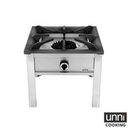 Réchaud gaz à poser 1 feu - 10 kW - L 500 x P 500 x H 530 mm - Unninox
