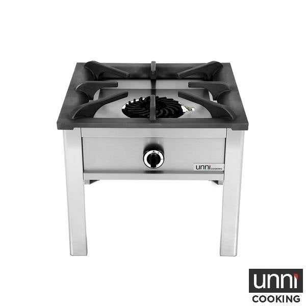 Réchaud gaz à poser 1 feu - 10 kW - L 500 x P 500 x H 530 mm - Unninox