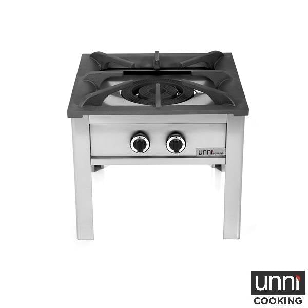 Réchaud gaz à poser - 22 kW - L 600 x P 600 x H 600 mm - Unninox