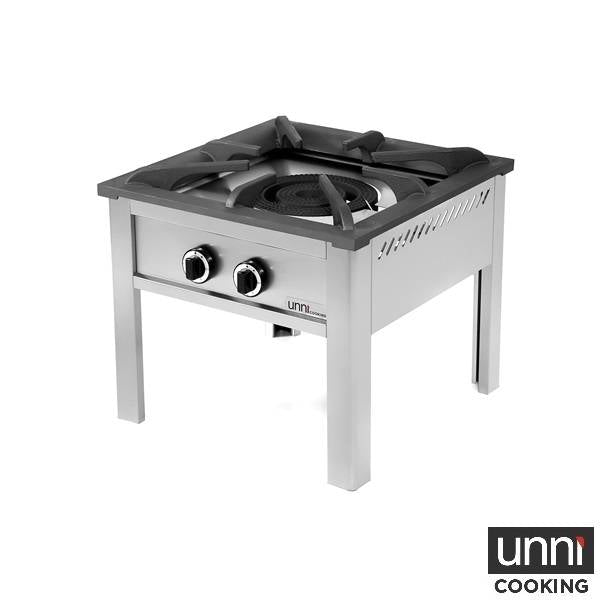 Réchaud gaz à poser - 22 kW - L 600 x P 600 x H 600 mm - Unninox