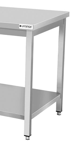 Table inox sans dosseret - L 700 x P 700 x H 850 mm - Unninox