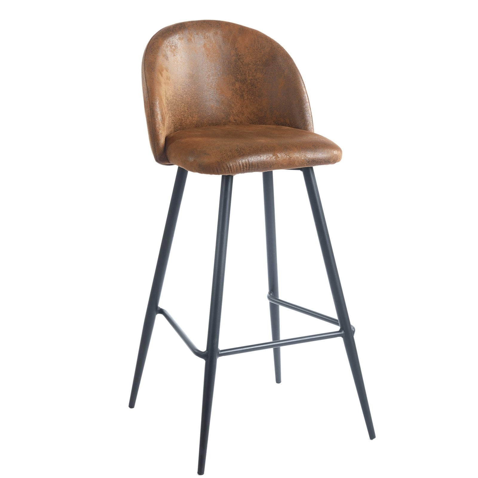 Tabouret YUMI Polipiel Textil - Gris - Madrid Mobiliario