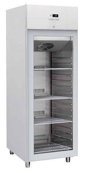 Armoire Congélateur GN2/1 QNG 6 - 546L Écologique R290 Porte Verre LED Fermeture Auto - Cool Head 700x891x2045 mm 470 W Coolhead - Armoire réfrigérée négative professionnel CHR - matériel cuisine pro - Cuistéo