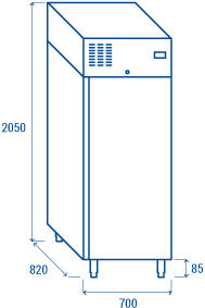 Armoire Congélateur Négatif 550L -18° à -22°C 10 Glissières Gaz R600a Porte Réversible - Cool Head 700x820x2050 mm 664 W Coolhead - vue 7 - Armoire réfrigérée négative pro CHR - Cuistéo