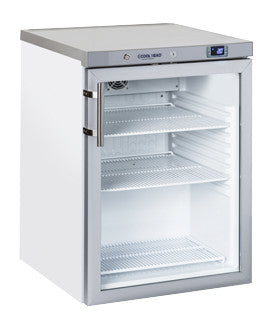 Armoire réfrigérée 200L avec porte en verre thermostat numérique classe A 3 étagères - Cool Head 598x679x838 mm 60 W Coolhead - Armoire réfrigérée positive professionnel CHR - matériel cuisine pro - Cuistéo