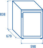 Armoire réfrigérée 200L avec porte en verre thermostat numérique classe A 3 étagères - Cool Head 598x679x838 mm 60 W Coolhead - vue 7 - Armoire réfrigérée positive pro CHR - Cuistéo