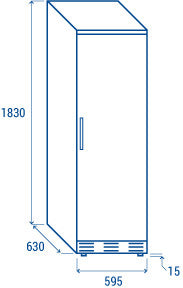 Armoire réfrigérée 350 L avec 5 étagères réglables thermostat mécanique éclairage LED - Cool Head 225 W Coolhead - vue 5 - Armoire réfrigérée négative pro CHR - Cuistéo
