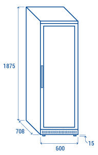 Armoire réfrigérée 400L avec porte en verre et éclairage LED - CRG 4 - Cool Head 600x708x1875 mm 120 W Coolhead - vue 7 - Armoire réfrigérée positive pro CHR - Cuistéo