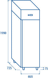 Armoire réfrigérée GN1/1 QR 3 235 L R290 LED Porte réversible Économie d'énergie 185 W - Cool Head 469x725x1990 mm Coolhead - vue 10 - Armoire réfrigérée positive pro CHR - Cuistéo