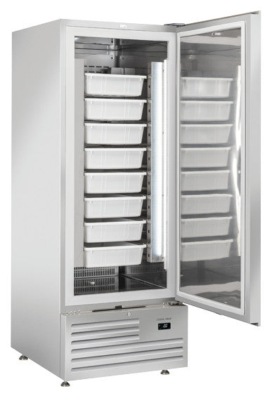Armoire réfrigérée GN2/1 pour poissons 600L moteur inférieur acier inoxydable alarme filtre amovible - Cool Head 740x880x2025 mm 350 W Coolhead - Armoire réfrigérée positive professionnel CHR - matériel cuisine pro - Cuistéo