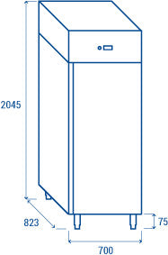 Armoire réfrigérée GN2/1 QR 6 - 546L - Économie d'énergie - Porte automatique - Cool Head 700x823x2075 mm 210 W Coolhead - vue 10 - Armoire réfrigérée positive pro CHR - Cuistéo