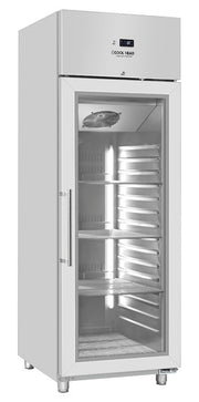 Armoire réfrigérée GN2/1 vitrée QRG 6 546 L R290 LED 4 étagères 2855 kW dimensions 700x891x2045 mm - Cool Head inox Coolhead - Armoire réfrigérée positive professionnel CHR - matériel cuisine pro - Cuistéo
