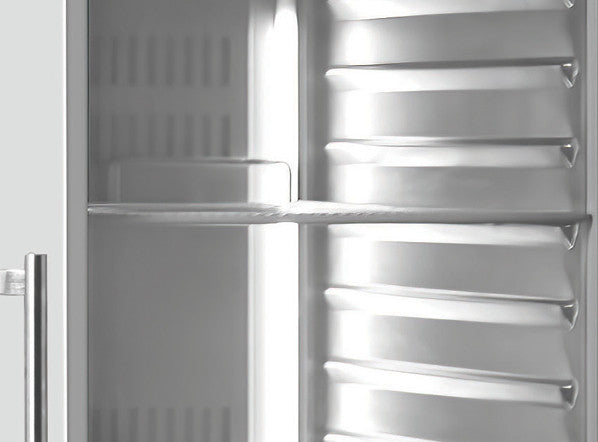 Armoire réfrigérée GN2/1 vitrée QRG 6 546 L R290 LED 4 étagères 2855 kW dimensions 700x891x2045 mm - Cool Head inox Coolhead - vue 10 - Armoire réfrigérée positive pro CHR - Cuistéo