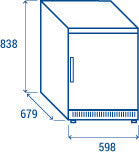 Armoire réfrigérée négative 200L -23°C 2 étagères thermostat numérique A R290 - Cool Head 598x679x838 mm 80 W Coolhead - vue 6 - Armoire réfrigérée négative pro CHR - Cuistéo