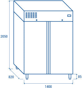 Armoire réfrigérée positive 1300L QPC 1640 porte réversible 10 glissières éco R600a - Cool Head 1400x820x2050 mm 350 W Coolhead - vue 7 - Armoire réfrigérée positive pro CHR - Cuistéo