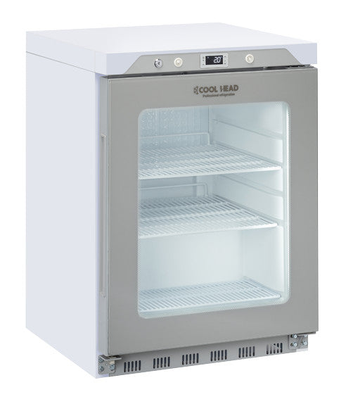 Armoire réfrigérée positive 200 L - Porte vitrée LED - Thermostat numérique - 2 étagères réglables - Cool Head 140 W Coolhead - Armoire réfrigérée positive professionnel CHR - matériel cuisine pro - Cuistéo