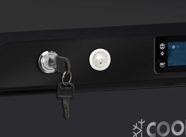 Armoire réfrigérée positive 200 L - Porte vitrée LED thermostat numérique Finition noire - Cool Head 140 W Coolhead - vue 3 - Armoire réfrigérée positive pro CHR - Cuistéo