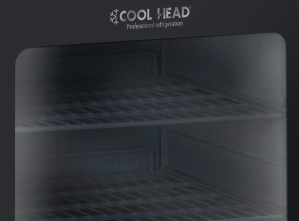 Armoire réfrigérée positive 200 L - Porte vitrée LED thermostat numérique Finition noire - Cool Head 140 W Coolhead - vue 5 - Armoire réfrigérée positive pro CHR - Cuistéo